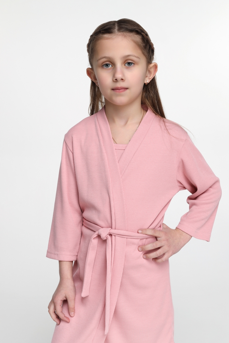 Фото Костюм халат+пижама для девочки Barwa 0321/324 32 Пудровый (2000903369639А)