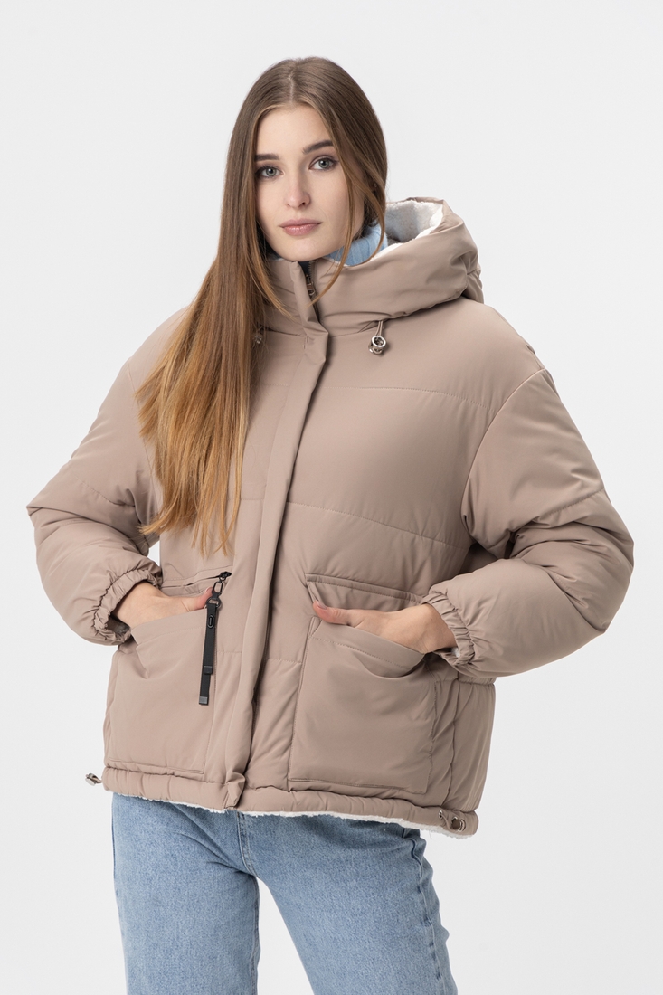 Фото Куртка зимова жіноча 8336 2XL Темно-бежевий (2000989871965W)