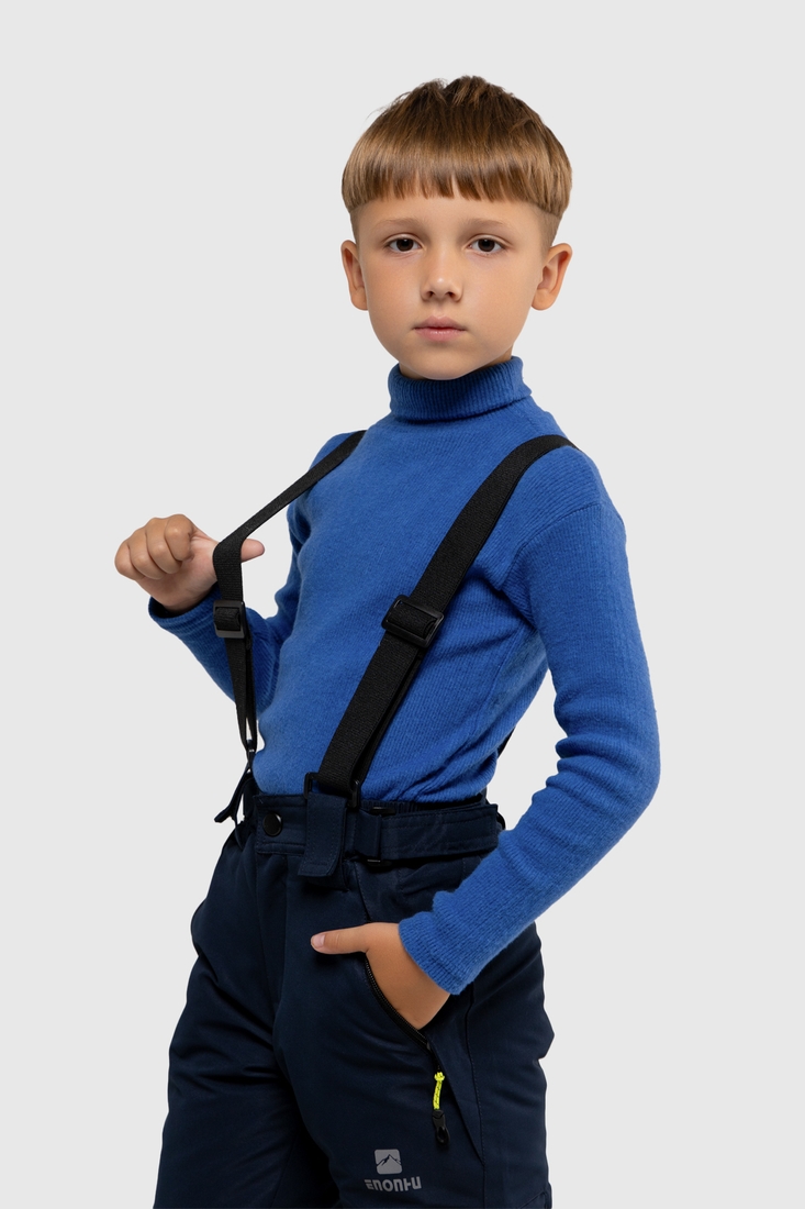 Фото Штаны на шлейках для мальчика EN109 128 см Синий (2000989593386W)