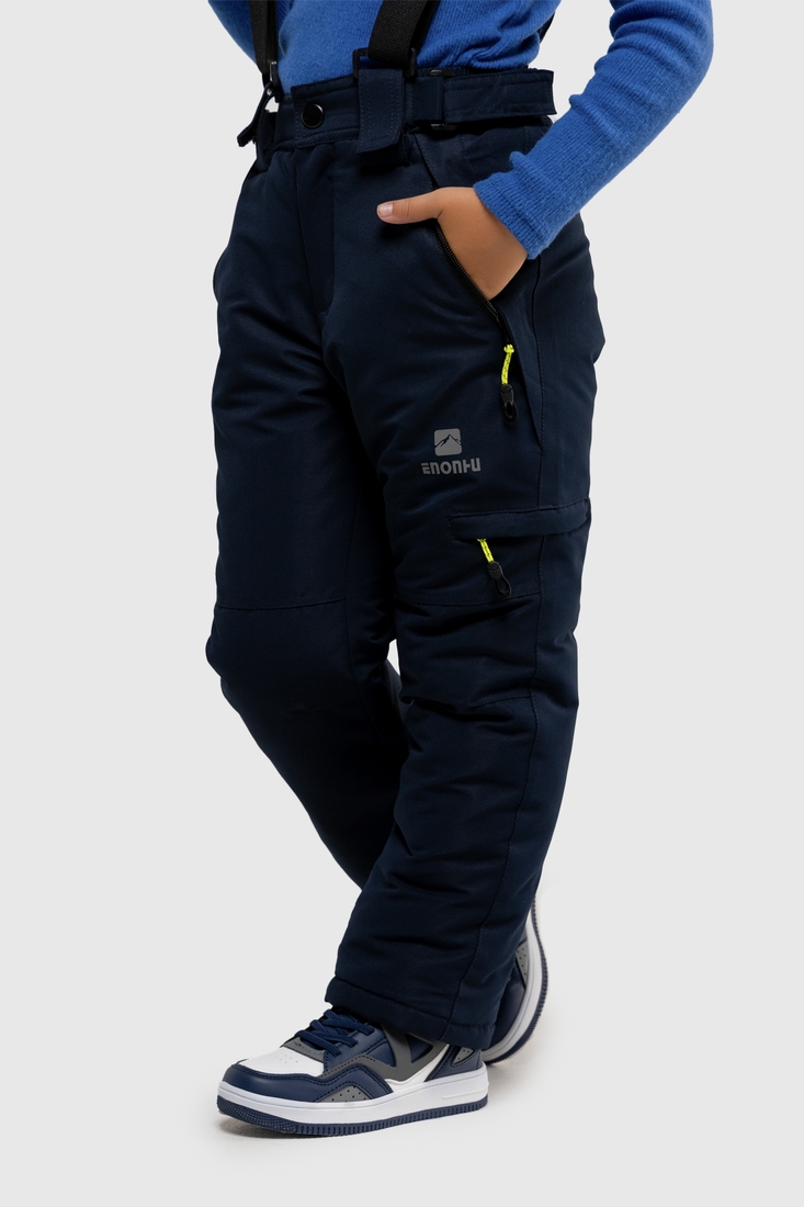 Фото Штаны на шлейках для мальчика EN109 104 см Синий (2000989593348W)