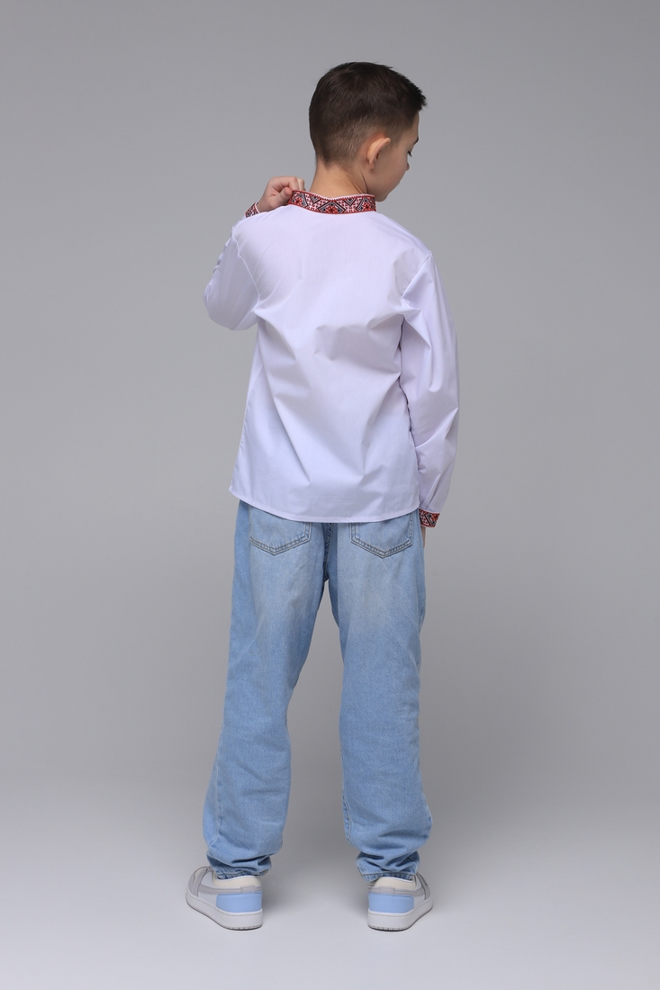 Фото Рубашка с вышивкой для мальчика КАЗАЧОК ФЕДОР 92 см Красный (2000902198926D)