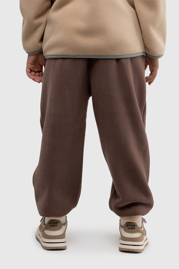 Фото Спортивные штаны однотонные для мальчика Lizi 9107 116 см Коричневый (2000989835042W)