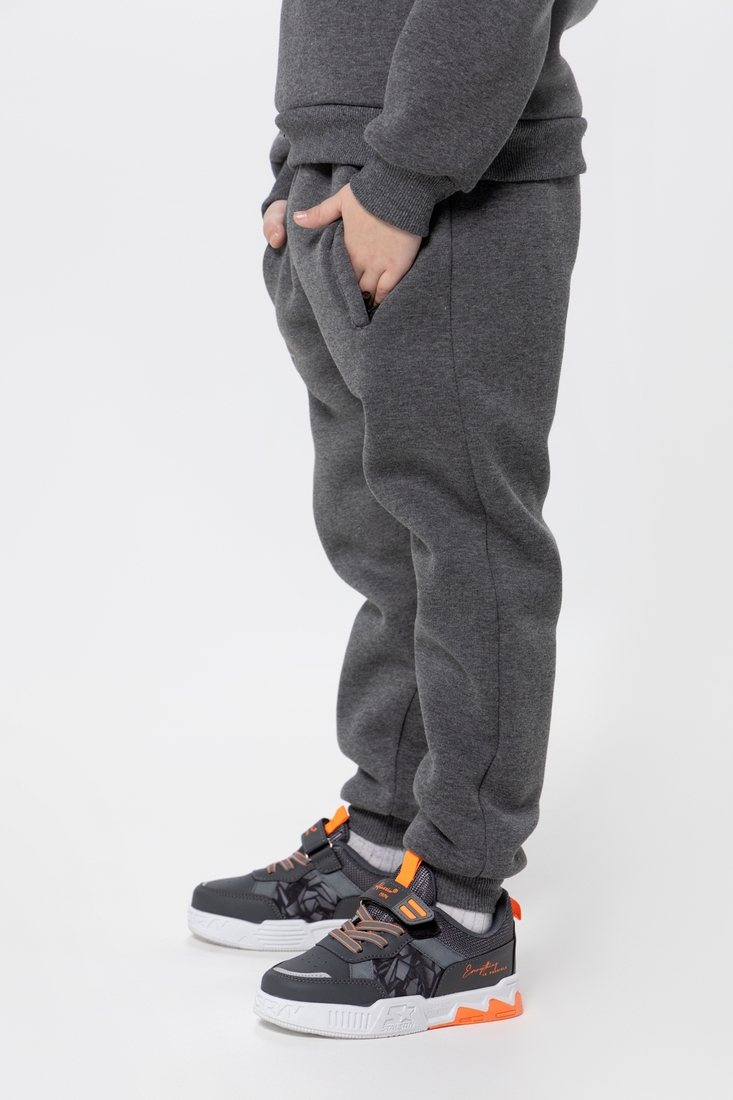 Фото Спортивні штани з принтом для хлопчика Atescan 1104-1 152 см Графітовий (2000990263278W)