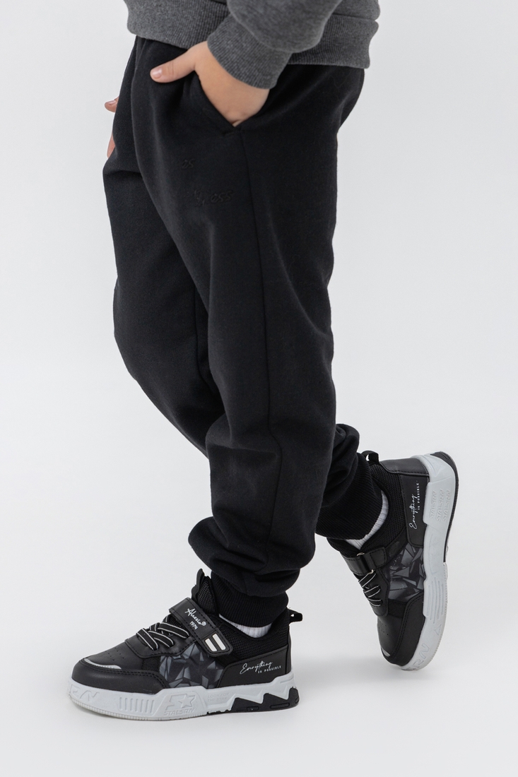 Фото Спортивні штани з принтом для хлопчикаDeniz 605 122 см Чорний (2000990127808W)