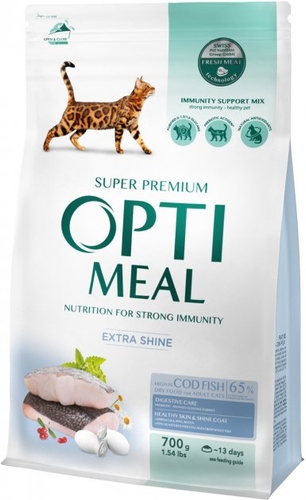 Сухий корм для кішок Optimeal зі смаком тріски 700 г 4447 (4820215364447)