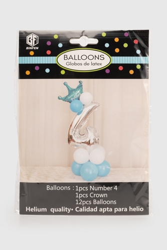 Фото Набір повітряних кульок Цифра 4 BINFENQIQIU BF5278 Різнокольоровий (2000990384560)