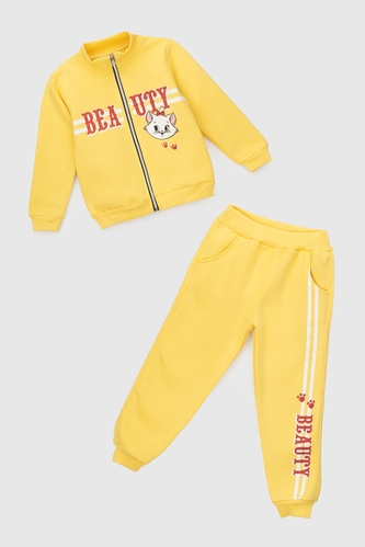 Фото Спортивный костюм для девочки (кофта, штаны) Baby Show 1201 116 см Желтый (2000990093721W)