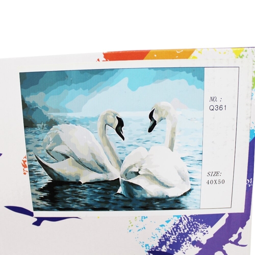 Фото Набор для творчества Babylon DIY живопись по номерам Пара лебедей (2000903605270)