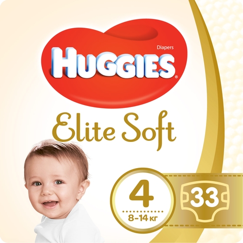 Фото Підгузки Huggies Elite Soft Jumbo 4 4ДЖАМБО33 9400724 8-14 кг 33 шт. (5029053572604)
