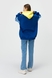 Худі однотонний жіночий MDG 241336 One Size Синьо-жовтий (2000990033833W) Фото 7 з 15
