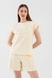 Костюм футболка + шорты однотонный женский MDG 24729 L Желтый (2000990404107S) Фото 1 из 18