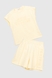 Костюм футболка + шорти однотонний жіночий MDG 24729 L Жовтий (2000990404107S) Фото 10 з 18