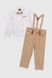 Костюми для хлопчика (сорочка+штани) Pitiki 3000 104 см Бежевий (2000989949435D) Фото 1 з 12