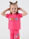 Костюм футболка+шорти для дівчинки Baby Show 16488 110 см Рожевий (2000990554123S) Фото 3 з 17