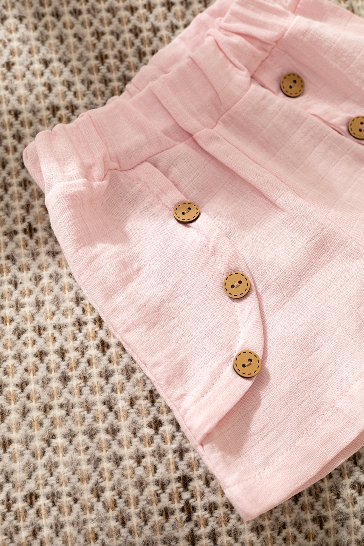 Фото Костюм (блуза+шорты) для девочки Beyaz Bebek 2201 92 см Розовый (2000990302526S)
