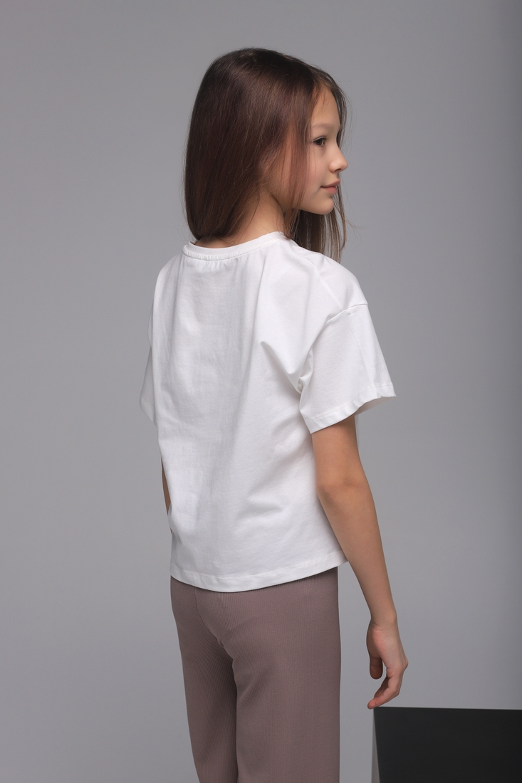 Фото Костюм для девочки (футболка+штаны палаццо) Viollen 2166 Viollen 176 см Кофейный (2000989443537S)