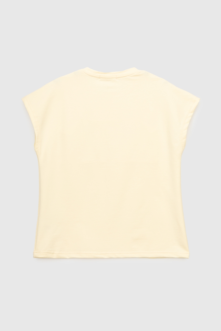 Фото Костюм футболка + шорты однотонный женский MDG 24729 S Желтый (2000990404084S)
