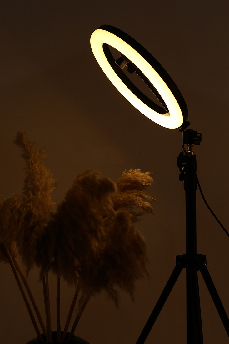 Фото Лампа кольцевая 30 см + тренога 2,1 м MJ-30 (2000989456797)