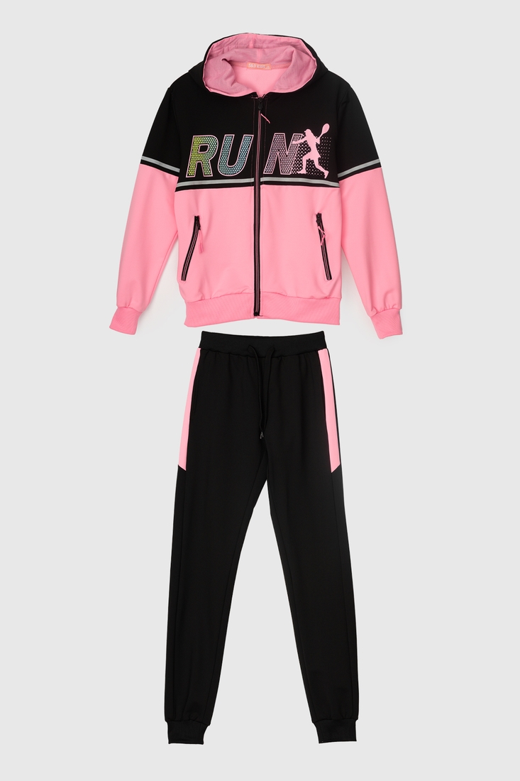 Фото Спортивний костюм для дівчинки S&D 6777 кофта + штани 164 см Рожевий (2000989918172D)