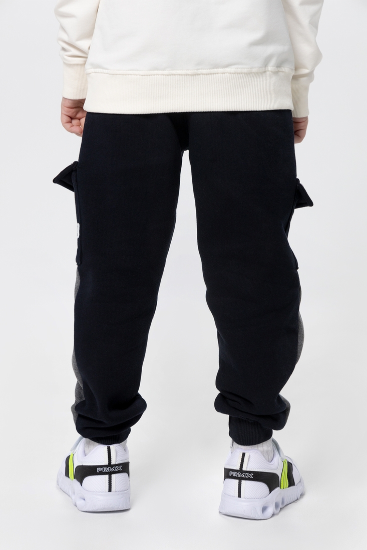 Фото Спортивні штани з принтом для хлопчика Atescan 1106 152 см Темно-синій (2000990276155W)