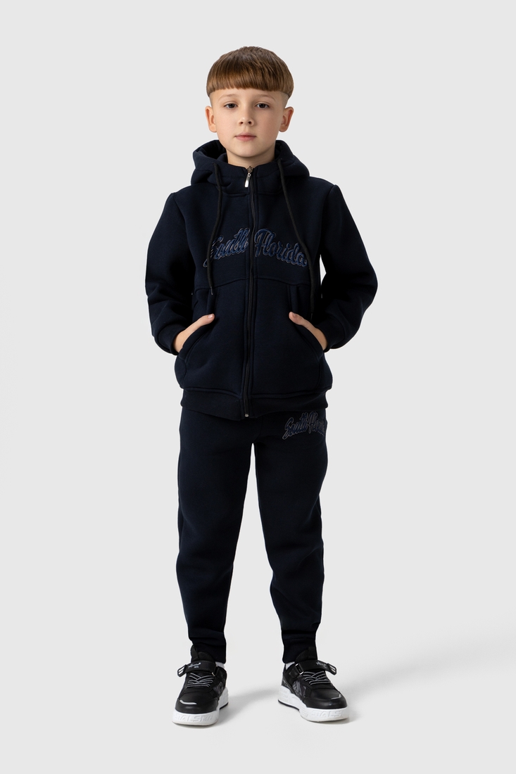 Фото Спортивный костюм для мальчика (свитшот, штаны) Ecrin 2026 134 см Темно-синий (2000990222961W)