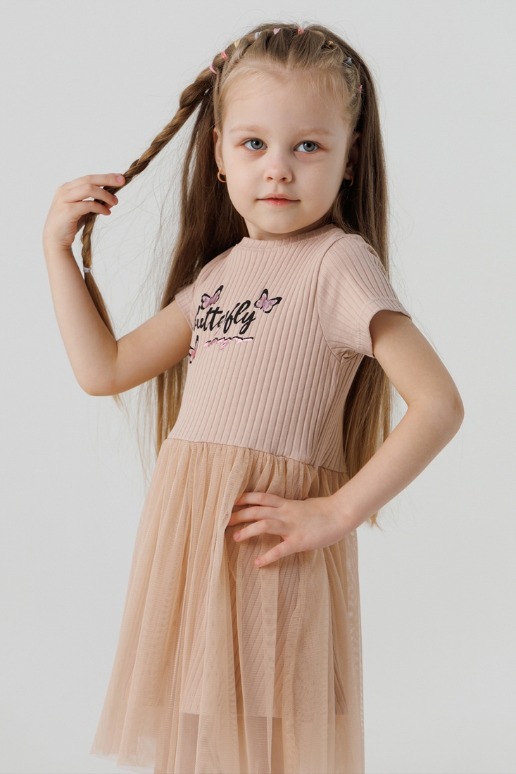 Фото Платье для девочки Viollen 3232 122 см Бежевый (2000990272010S)