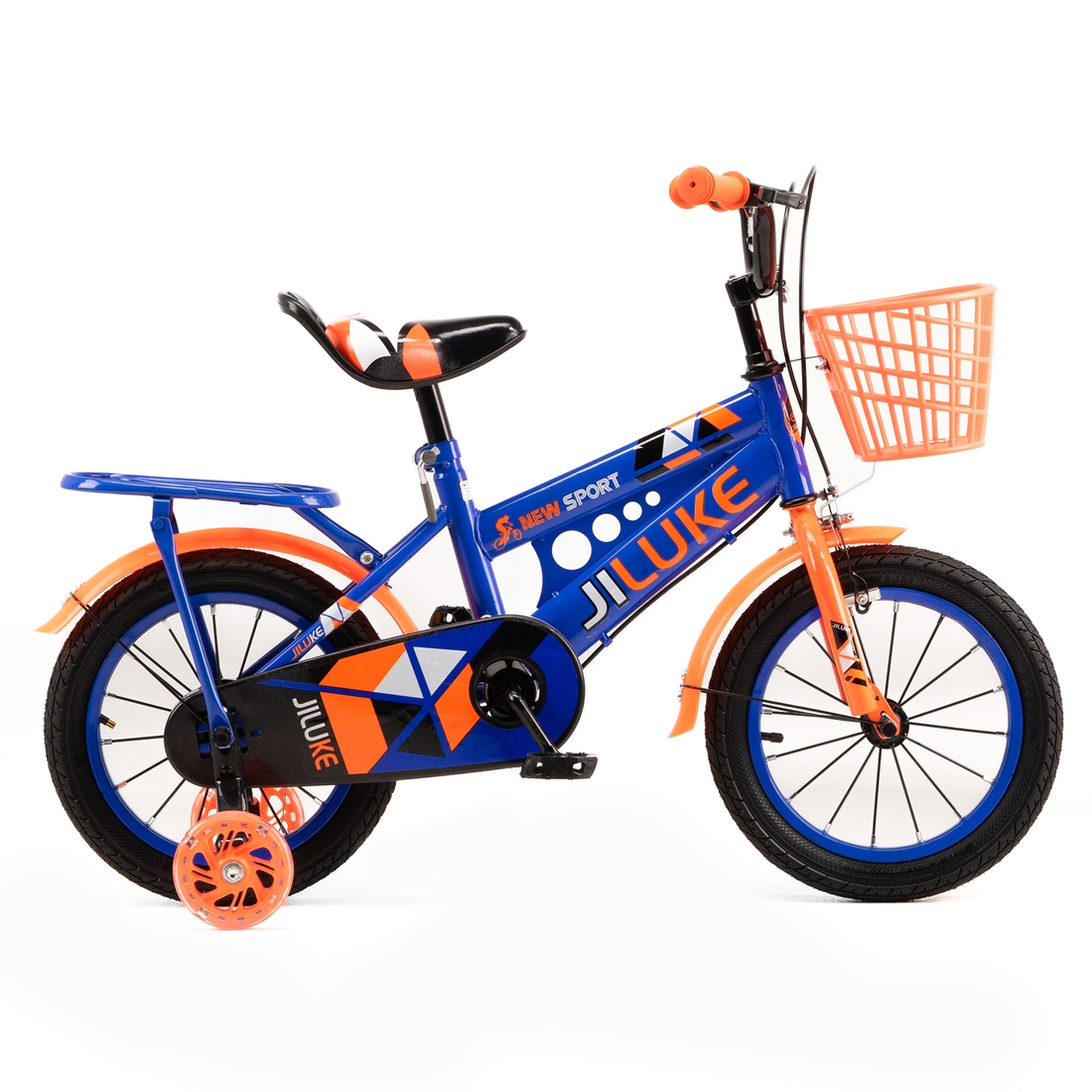 Фото Велосипед дитячий WHM NEW SPORT DH-008-2 14" Синьо-помаранчевий (2000989604617)