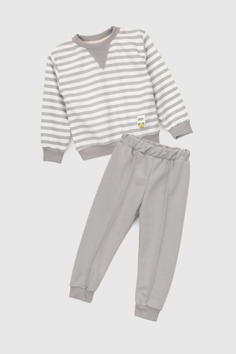 Фото Костюм для хлопчика (світшот+штани) Baby Show 24602 110 см Сірий (2000990338228D)