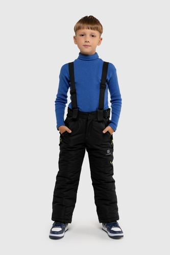 Фото Штани на шлейках для хлопчика EN109 128 см Чорний (2000989593430W)