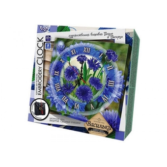 Набір для творчості "Embroidery clock" Волошки DankoToys 5521 04 (2000904753277)