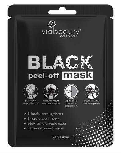 Очищуюча Black Mask з бамбуковим вугіллям Via Beauty VBP-3 (6971663406130A)