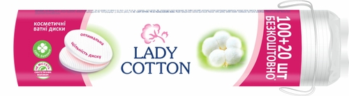 Диски ватные косметические Lady Cotton 41103230 100+20 шт. (4744246013023A)