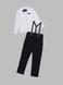 Костюм для мальчика (рубашка+штаны+подтяжки) Mini Papi 3190 110 см Темно-синий (2000990489432D) Фото 1 из 12