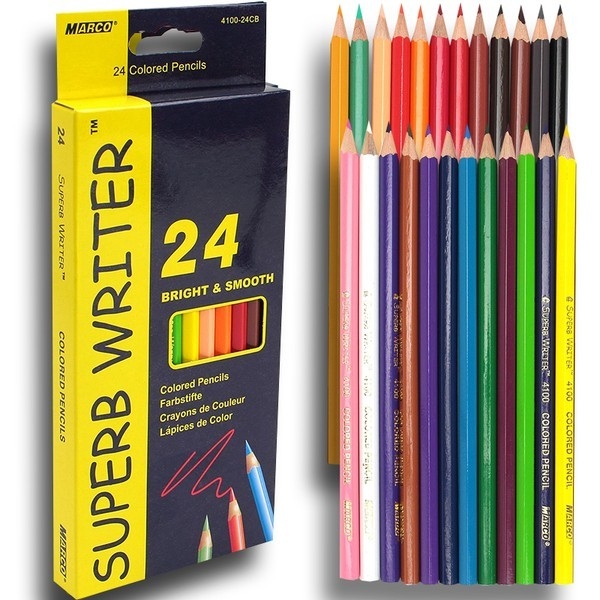 Фото Цветные карандаши 24 цвета MARCO 4100-24CB Разноцветные (6951572900615)