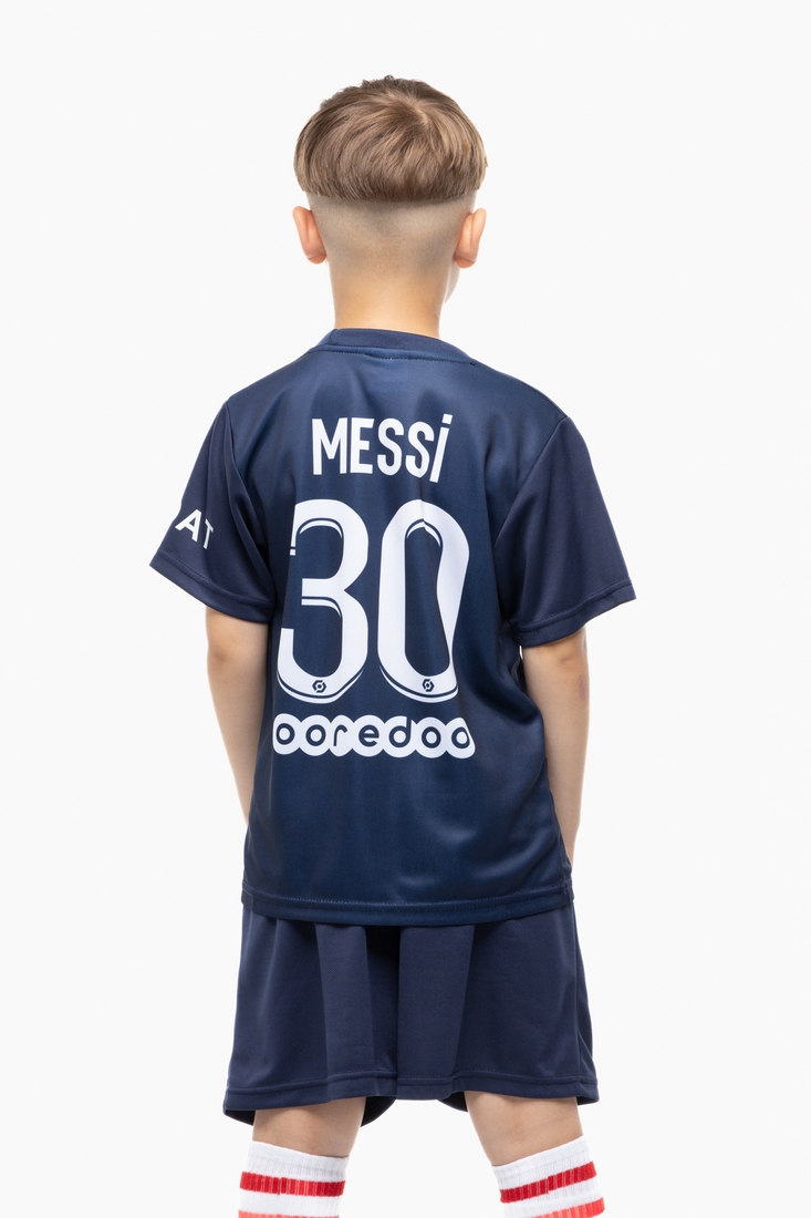 Фото Футбольна форма для хлопчика BLD ПСЖ MESSI 134 см Темно-синій (2000989680949A)