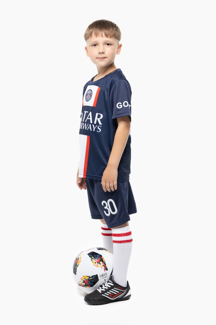 Фото Футбольна форма для хлопчика BLD ПСЖ MESSI 134 см Темно-синій (2000989680949A)