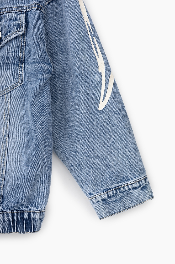 Фото Куртка джинсова для дівчинки PPS445 176 см Синій (2000989896616D)