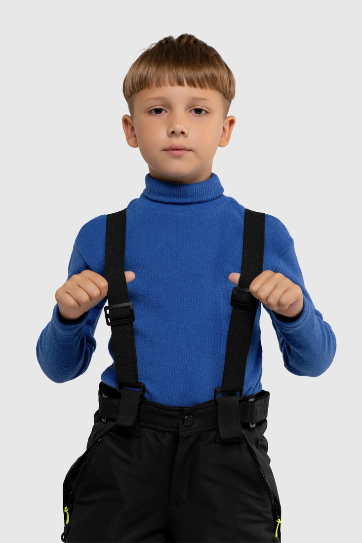Фото Штаны на шлейках для мальчика EN109 128 см Черный (2000989593430W)