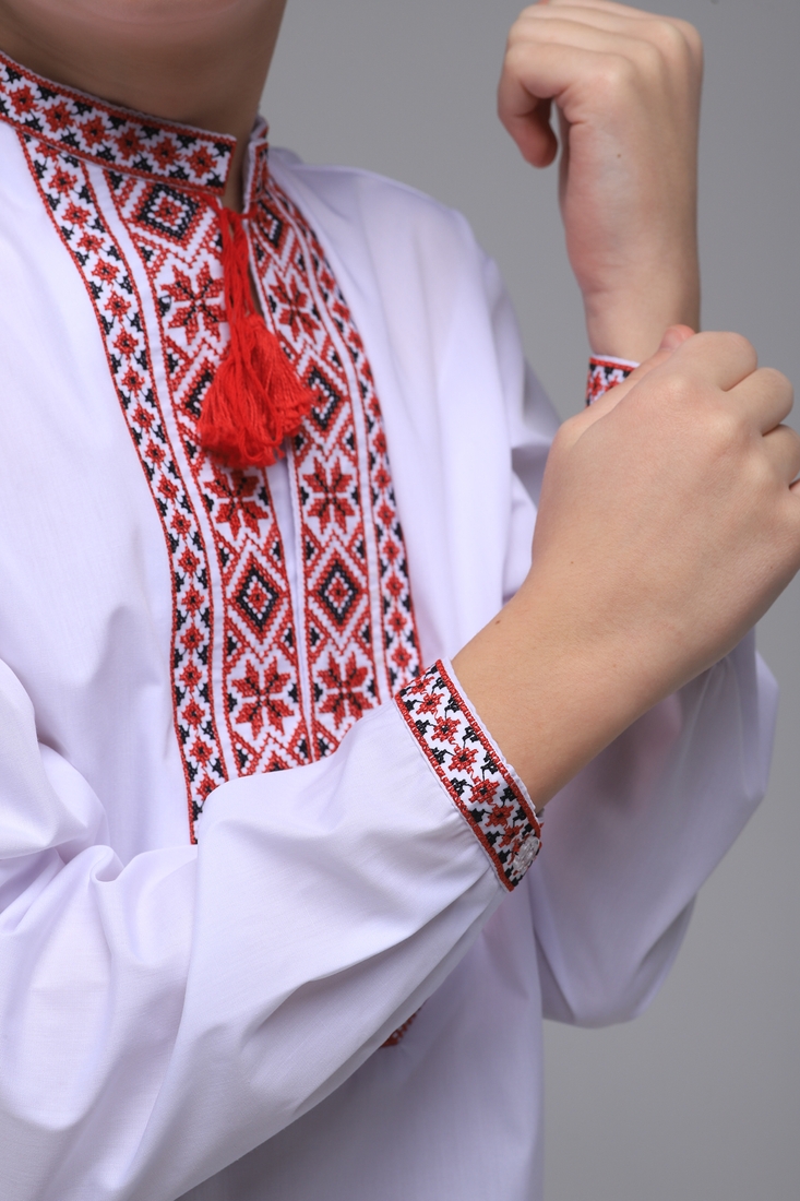 Фото Сорочка з вишивкою для хлопчика КОЗАЧЕК КОЗАК 158 см Червоний (2000902206249D)