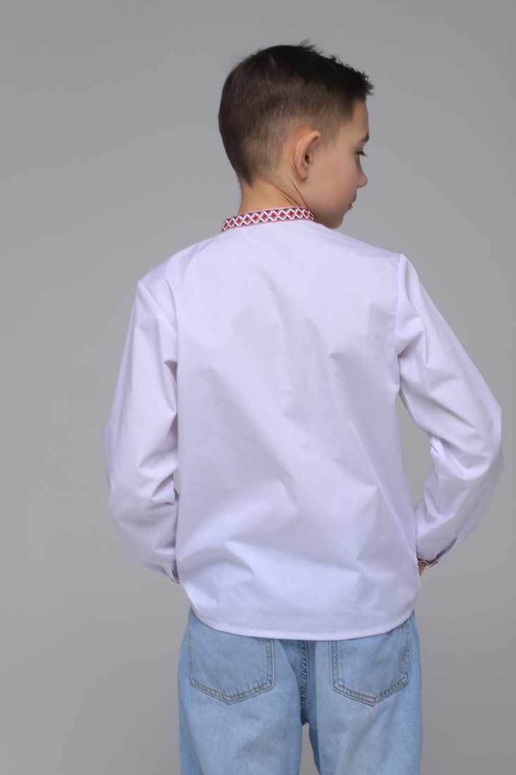 Фото Рубашка с вышивкой для мальчика КОЗАЧЕК КОЗАК 146 см Красный (2000902206225D)