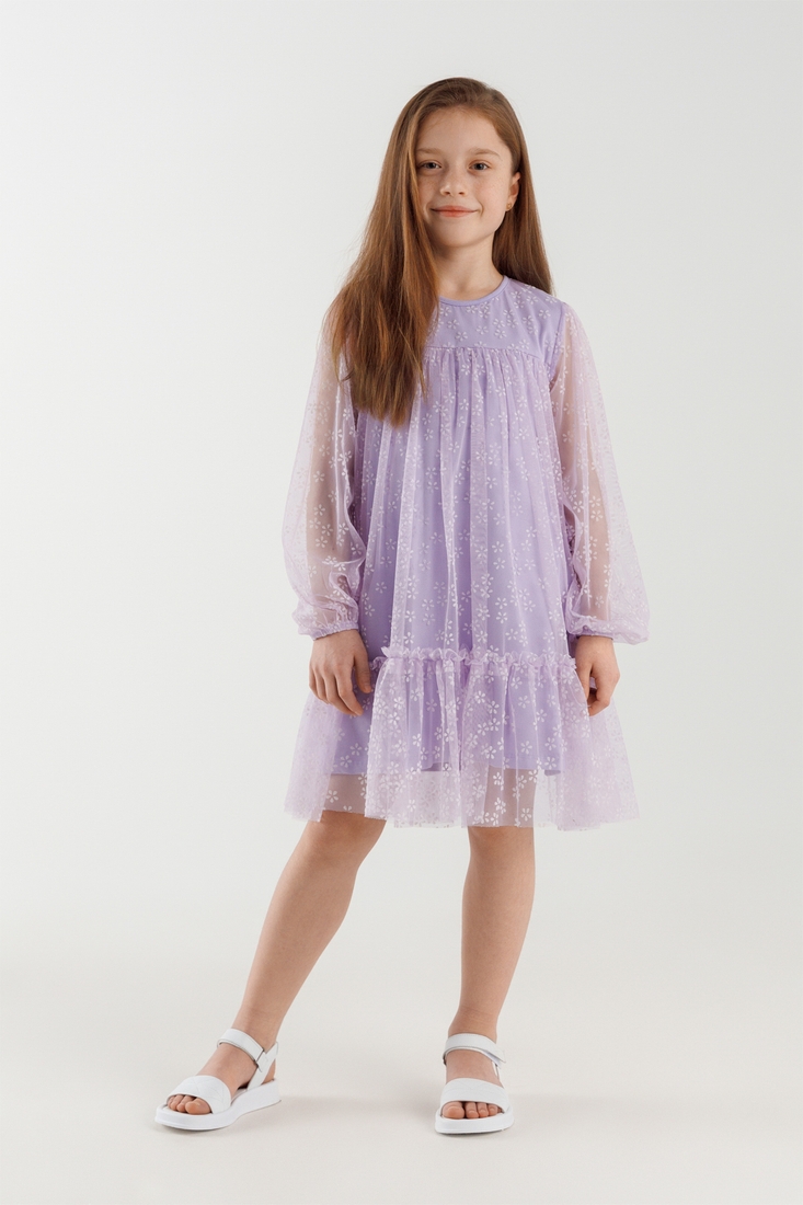 Фото Платье для девочки Dinomin 240521 116 см Лиловый (2000990398758D)