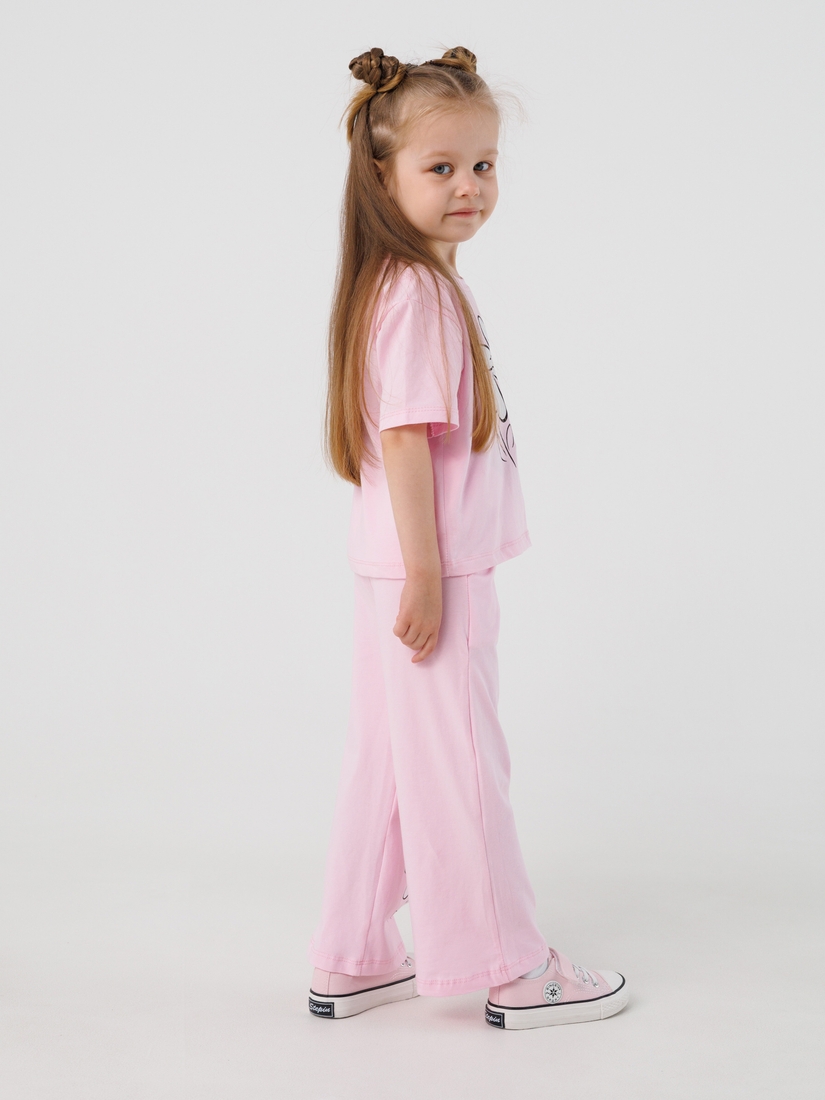 Фото Костюм футболка+капрі для дівчинки Atabey 10466.0 110 см Рожевий (2000990478894S)