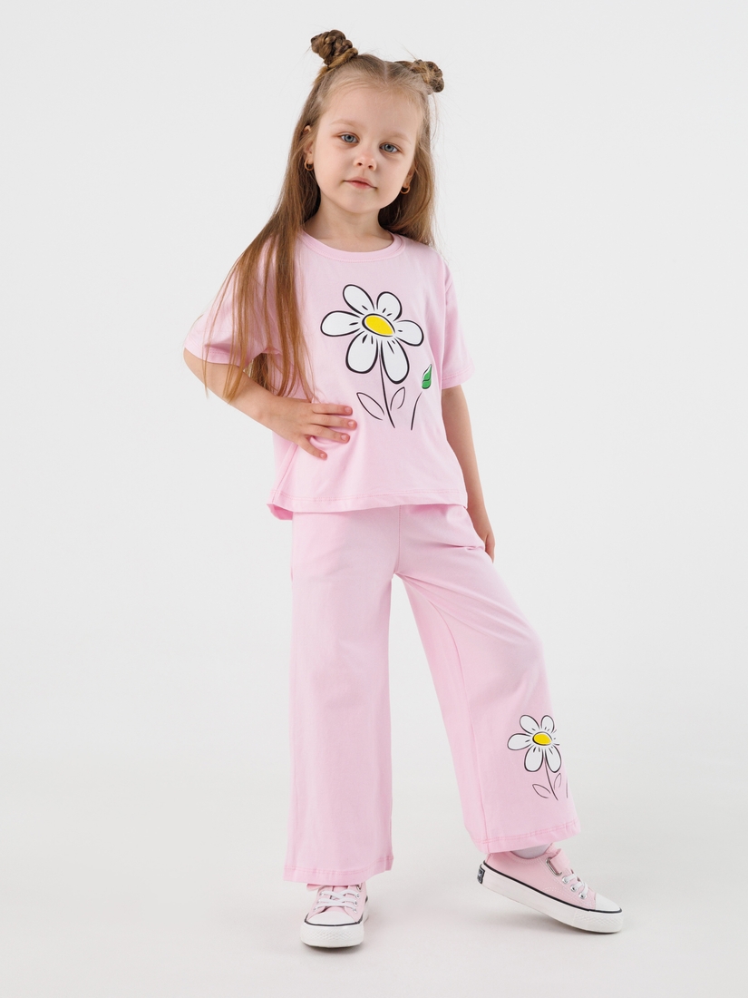 Фото Костюм футболка+капрі для дівчинки Atabey 10466.0 92 см Рожевий (2000990478818S)