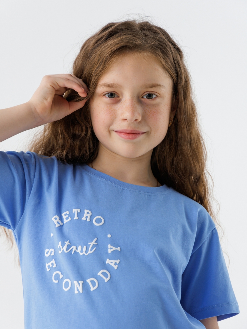 Фото Костюм футболка+штаны для девочки Atabey 10532 116 см Голубой (2000990478269S)
