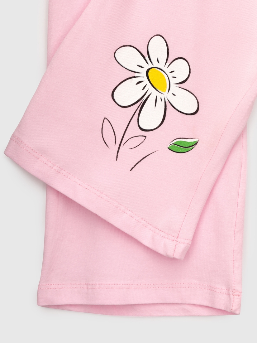 Фото Костюм футболка+капрі для дівчинки Atabey 10466.0 110 см Рожевий (2000990478894S)