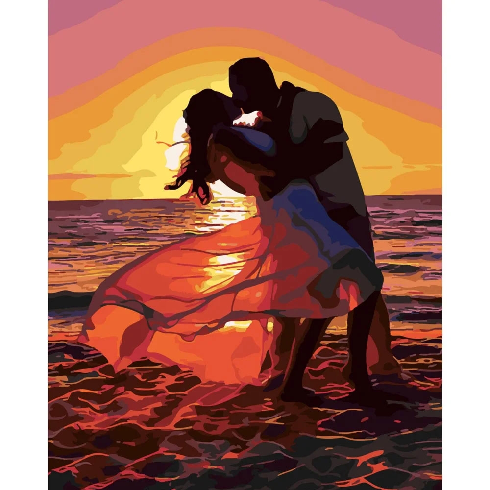 Фото Набор для росписи SY6304 "Поцелуй на закате", размером 40х50 см. (4823113812737)