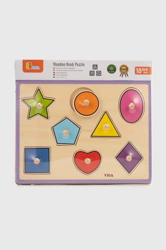 Фото Деревянная рамка-вкладыш Цветные фигуры Viga Toys 50015 Разноцветный (6934510500153)