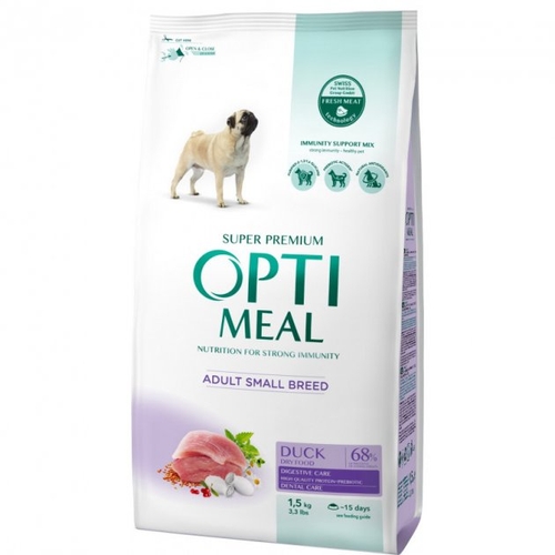 Сухий Корм ​​OPTIMEAL Сухий корм для собак малих порід Качка 1.5 кг 2368 (4820215362368)