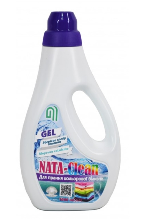 Средство моющее "NATA-Clean гель для стирки цветного белья" 1000 мл (4823112600687)