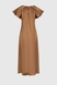 Сукня однотонна жіноча 240130 S Темно-бежевий (2000990402288D) Фото 10 з 12